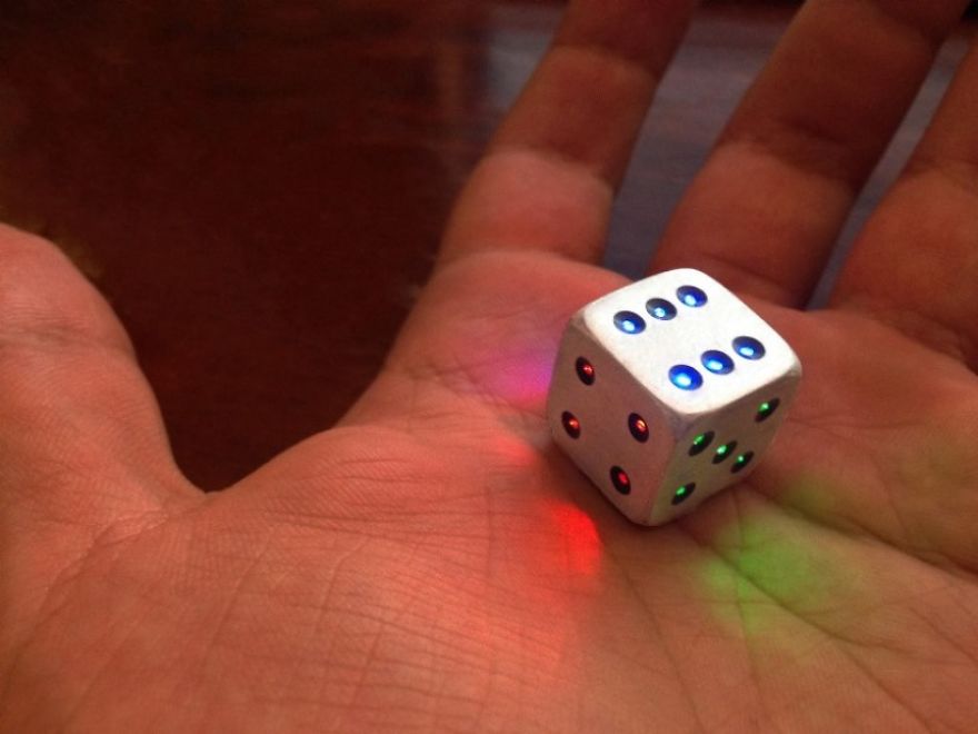 World's First L. E. D Dice