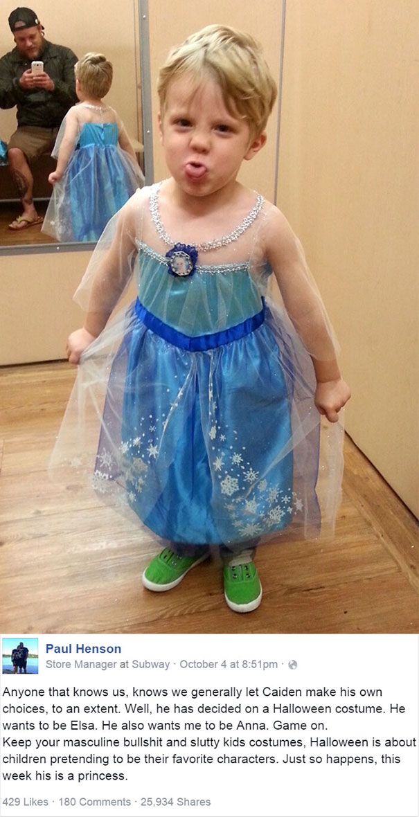Boy Wanted To Be Elsa For Halloween And His Dad Had The Best Response Possible