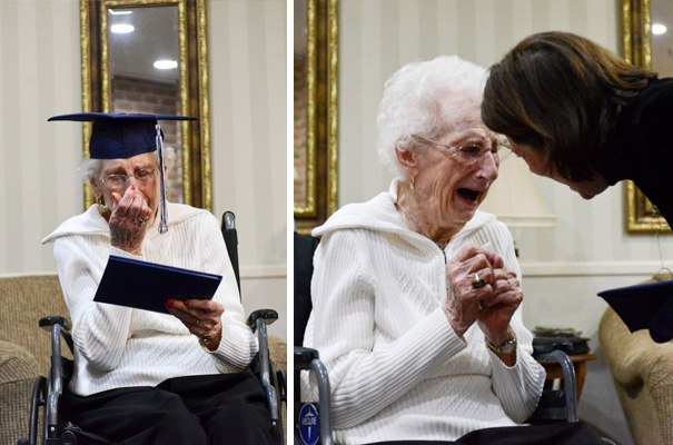 97-Year-Old Cries Tears Of Joy After She Finally Gets Her High School Diploma