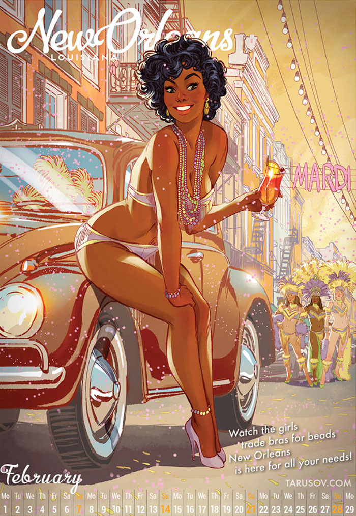 American Pin-Up 2016 Calendar Inspired By The Places I Visited In USA American Pin-Up 2016 Calendar Inspired By The Places I Visited In USA