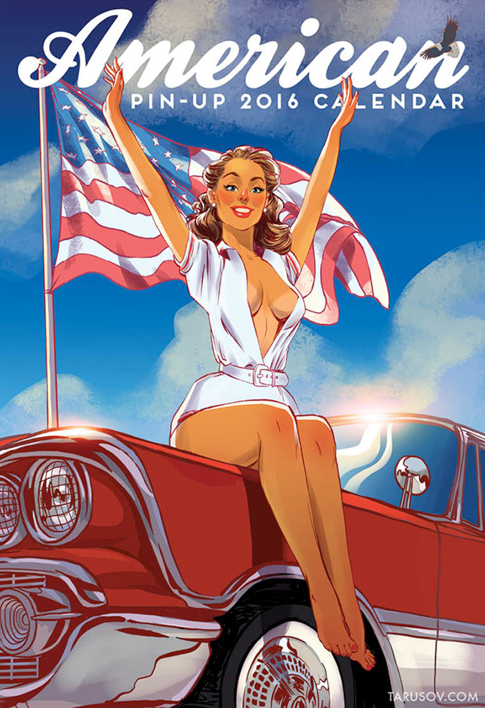 American Pin-Up 2016 Calendar Inspired By The Places I Visited In USA