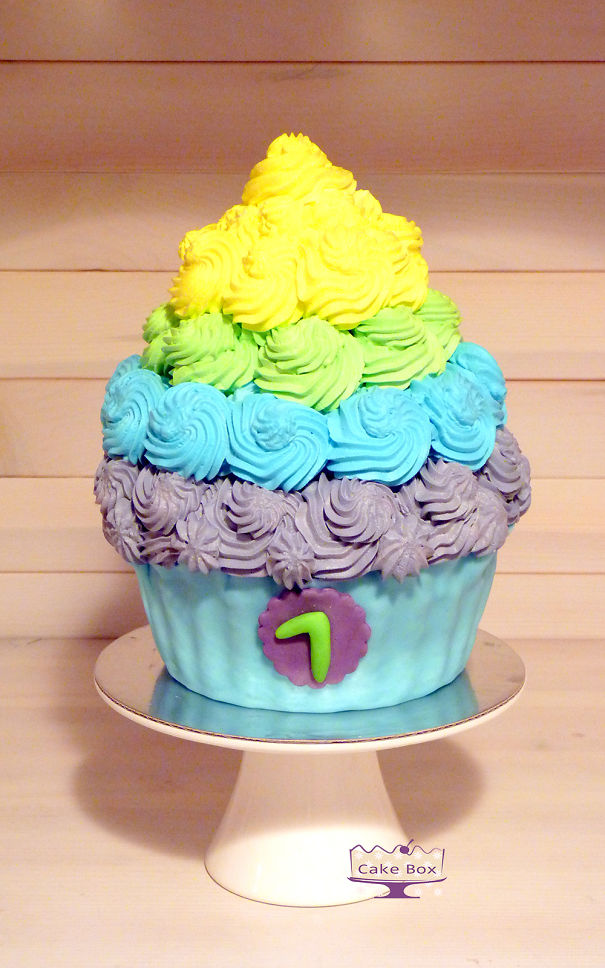 Giant Cupcake For 1st Birthday Boy