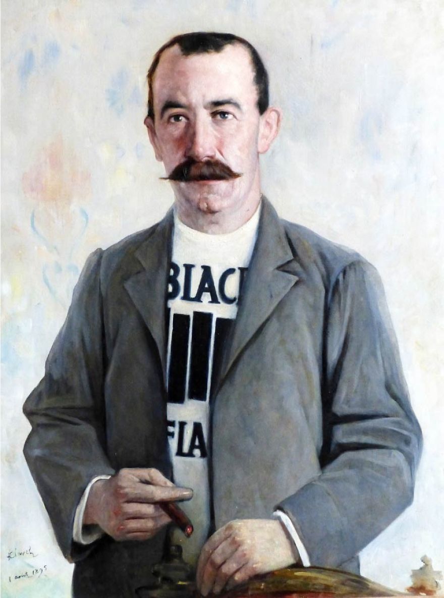 French Artist Restores Flea Market Paintings And Adds His Own Stories To Them French Artist Restores Flea Market Paintings And Adds His Own Stories To Them