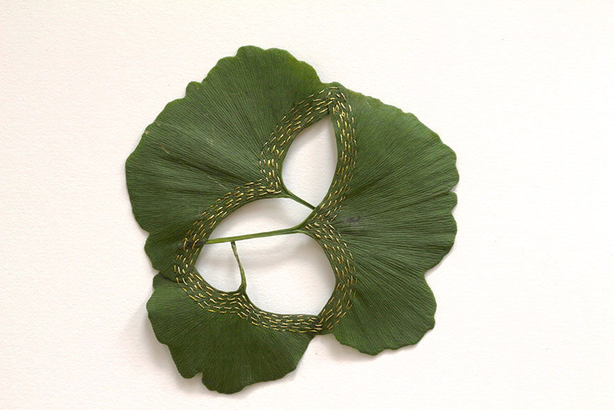 I Transform Leaves Into Art With Embroidery