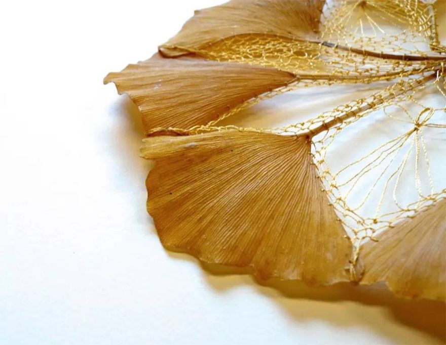I Transform Leaves Into Art With Embroidery