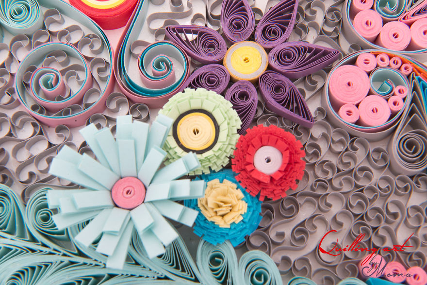 A Mother Of Two Creates Amazing Art Using Quilling Paper