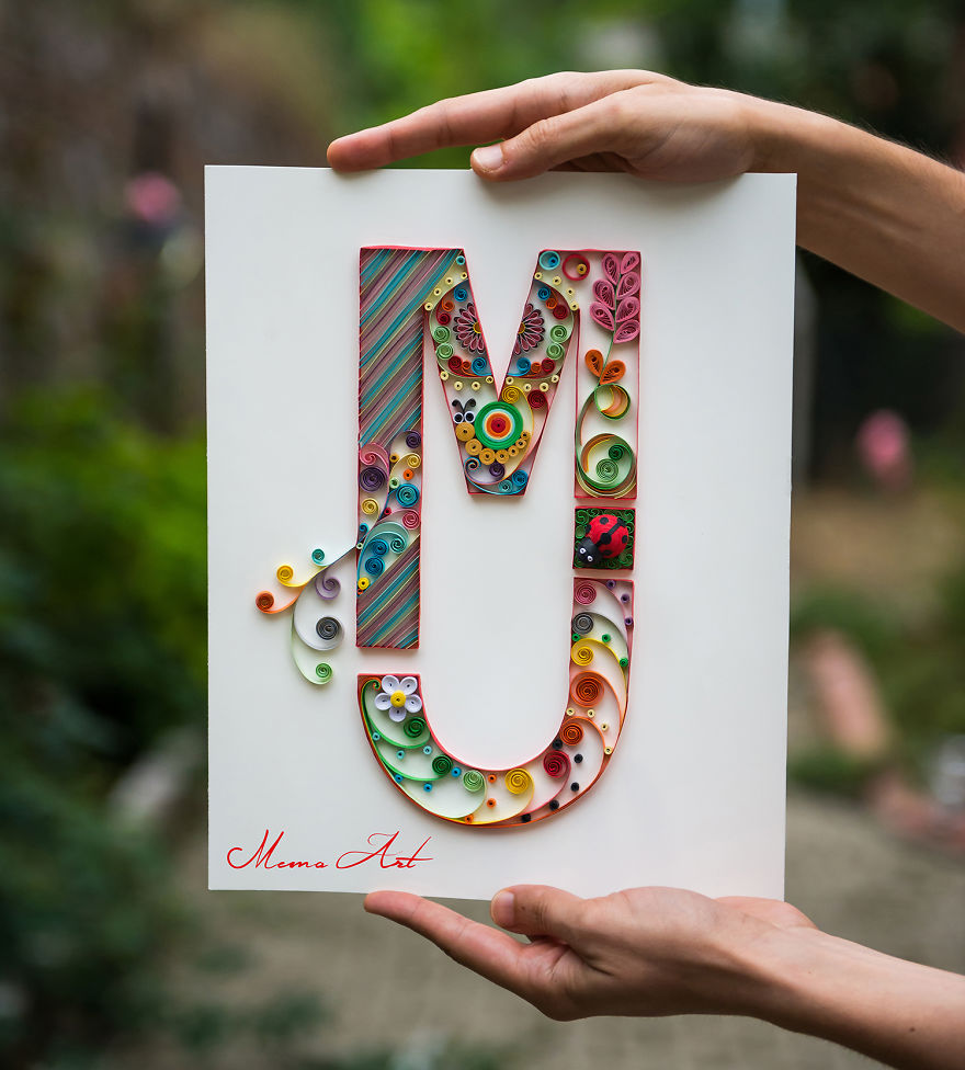 A Mother Of Two Creates Amazing Art Using Quilling Paper