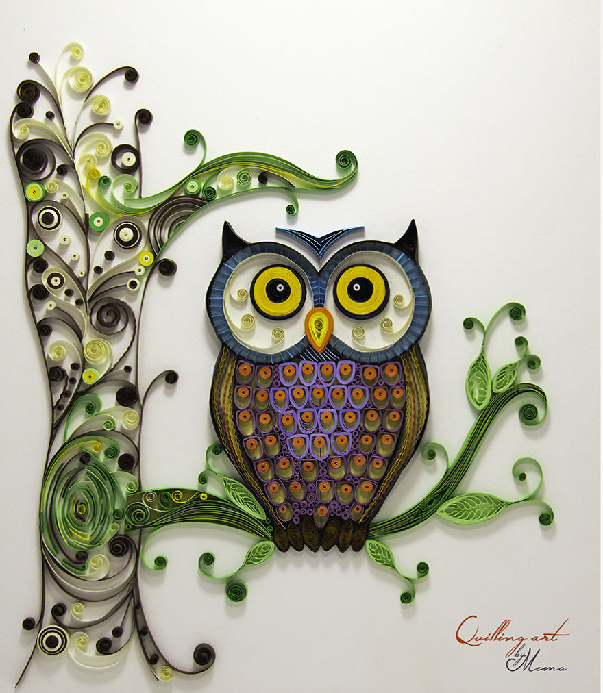 A Mother Of Two Creates Amazing Art Using Quilling Paper