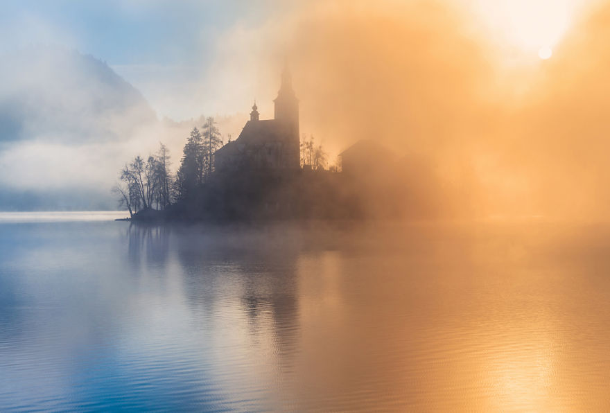Another Magical Sunrise At Lake Bled In Slovenia Another Magical Sunrise At Lake Bled In Slovenia