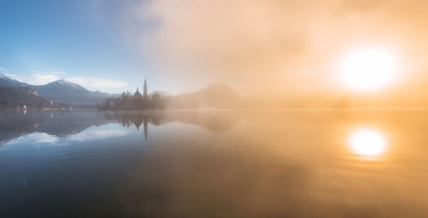 Another Magical Sunrise At Lake Bled In Slovenia