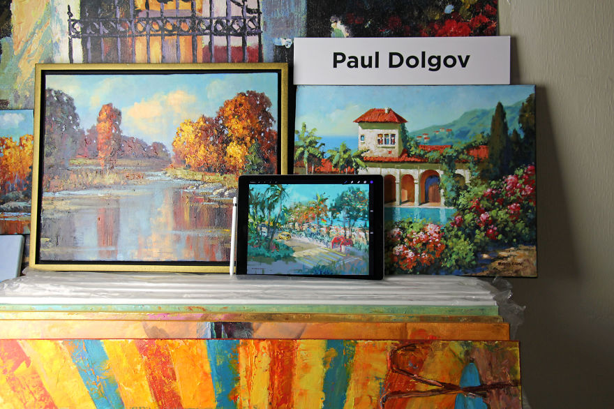 Art Made With Ipad Pro Meets Oil Painting Inside My Studio