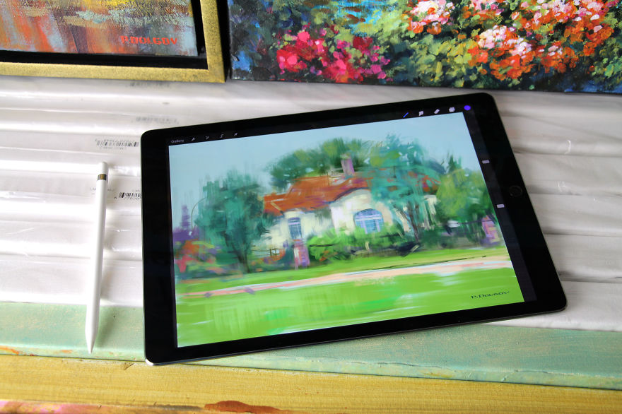 Art Made With Ipad Pro Meets Oil Painting Inside My Studio