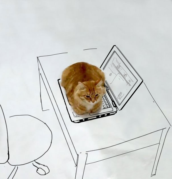 Computer Cat