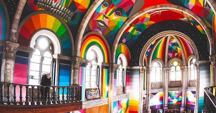 A 100-Year-Old Church Transformed Into A Skate Park Painted With Colorful Graffiti