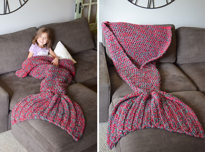 Crocheted Mermaid Tail Blankets By Melanie Campbell