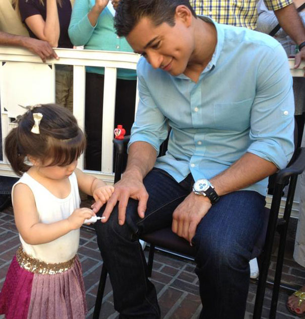 Gia Visiting Me At Work Today And Giving Me A Manicure