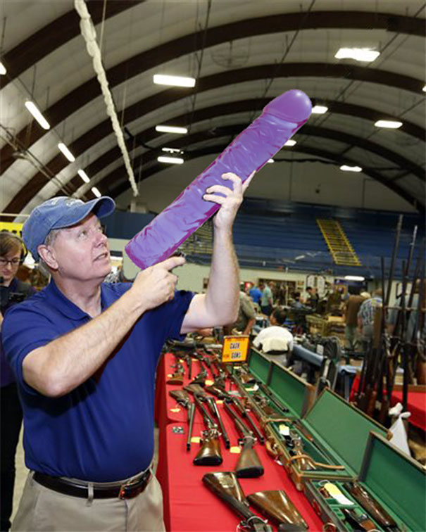 This Guy Is Replacing Guns With Dildos In Photos Of Republican Politicians.