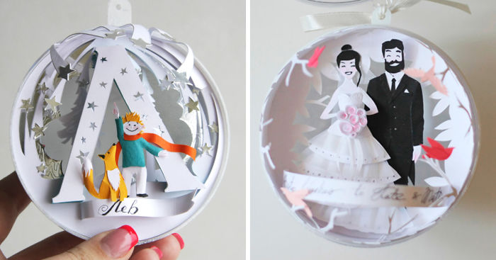 I Hand-Cut Personalized Paper Ornaments For My Friends This Christmas