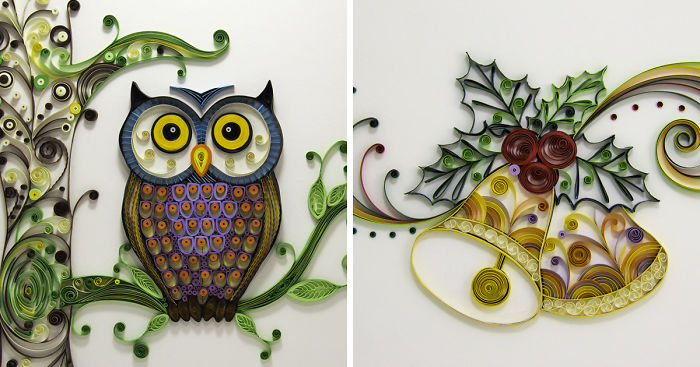 A Mother Of Two Creates Amazing Art Using Quilling Paper