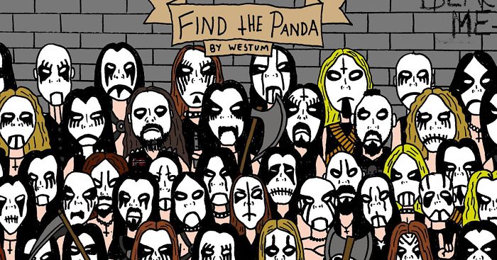 Finding The Panda In A Black Metal Crowd Is Almost Impossible