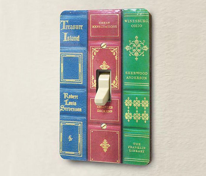 Book Spine Lightswitch Cover