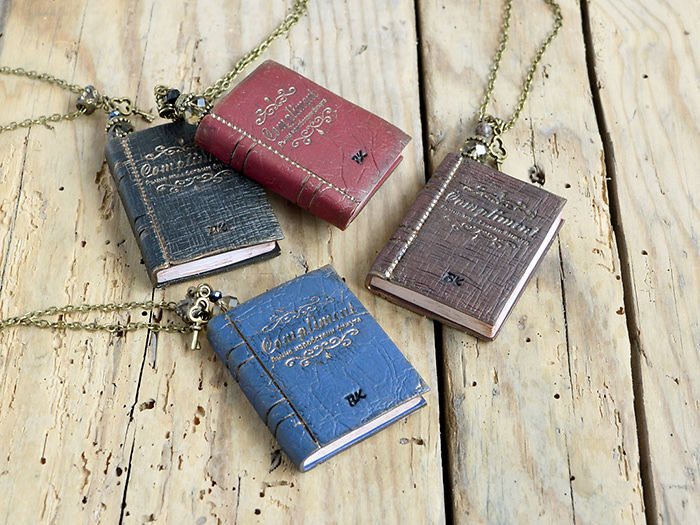 Mini Book Necklaces