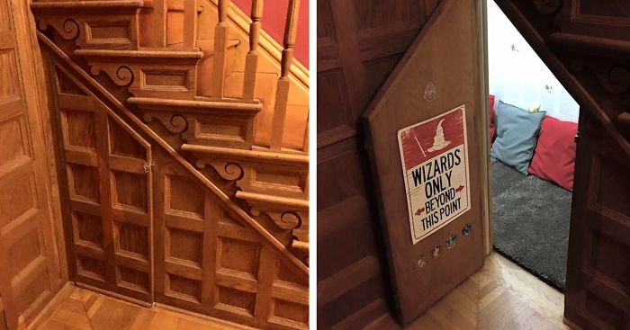 Mom Turns Cupboard Under The Stairs Into Harry Potter Room