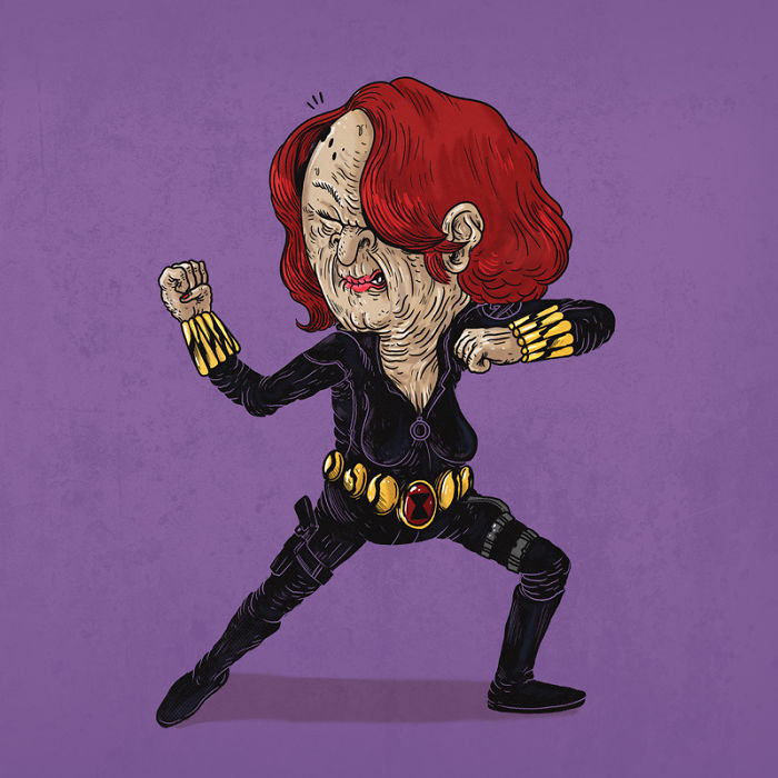 How Would Superheroes Look If They Grew Old?