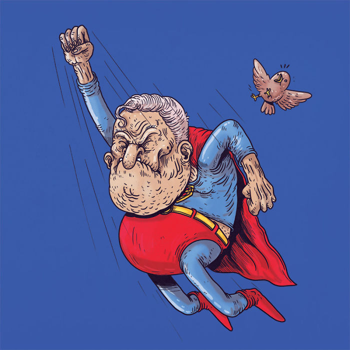 How Would Superheroes Look If They Grew Old?