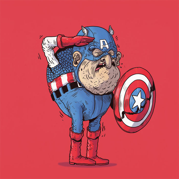 How Would Superheroes Look If They Grew Old?