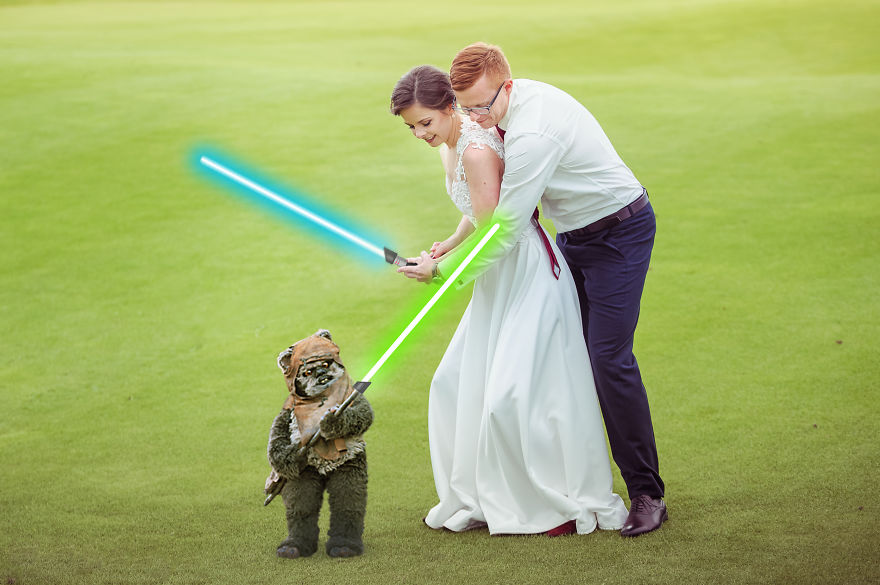I Changed My Wedding Photos To Add A Bit Of Star Wars To Them I Changed My Wedding Photos To Add A Bit Of Star Wars To Them