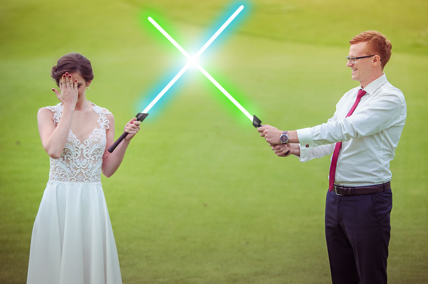 I Changed My Wedding Photos To Add A Bit Of Star Wars To Them I Changed My Wedding Photos To Add A Bit Of Star Wars To Them