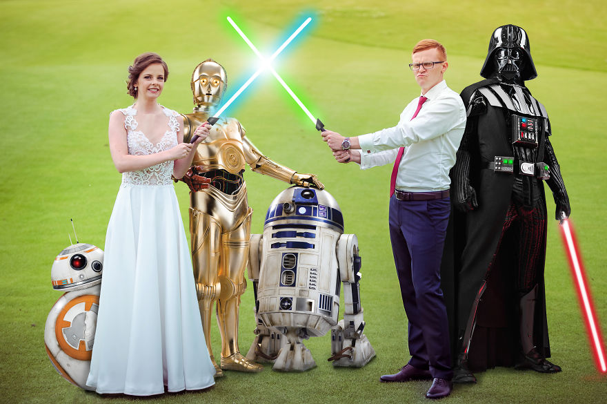I Changed My Wedding Photos To Add A Bit Of Star Wars To Them I Changed My Wedding Photos To Add A Bit Of Star Wars To Them