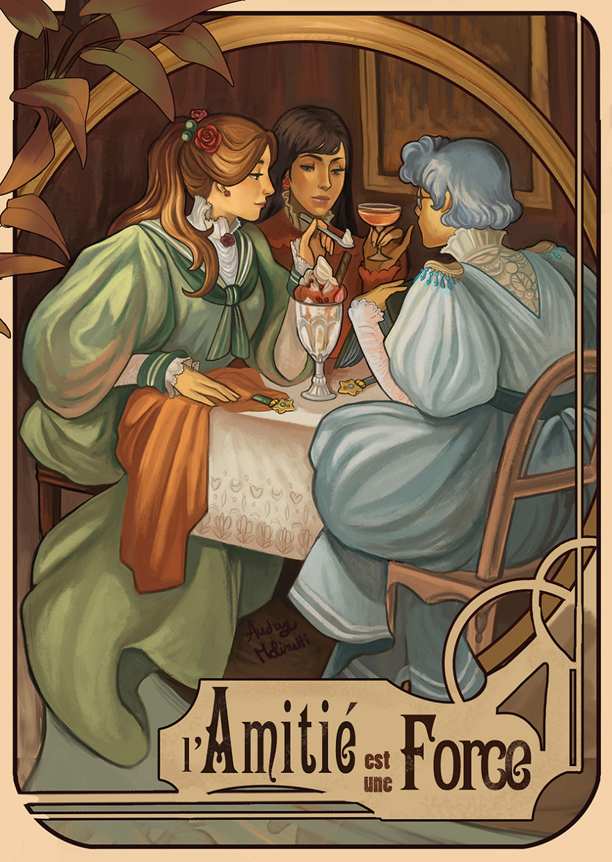 I Illustrate Sailor Moon Characters Living In XIX Century Paris I Illustrate Sailor Moon Characters Living In XIX Century Paris