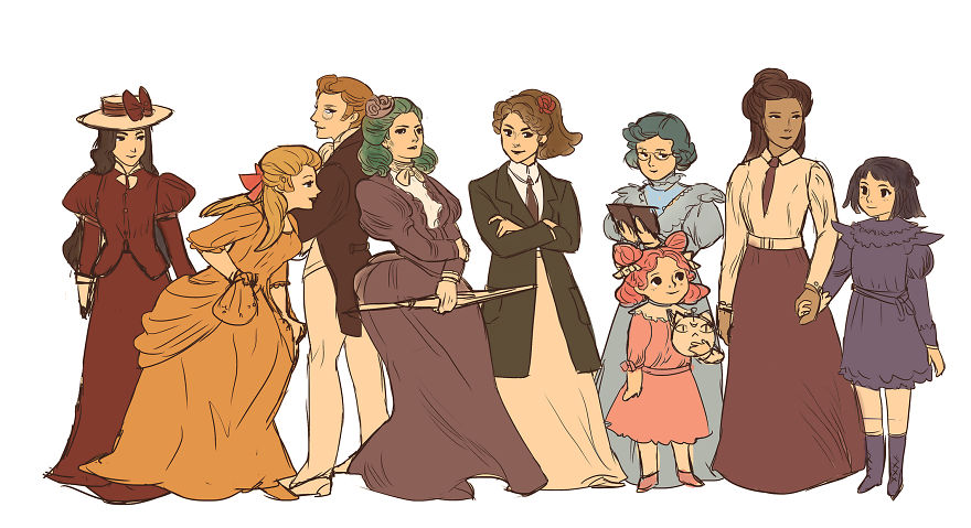I Illustrate Sailor Moon Characters Living In XIX Century Paris