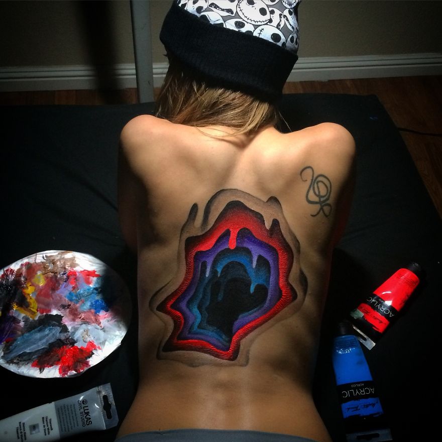 I Paint 3d Art On My Girlfriend's Back