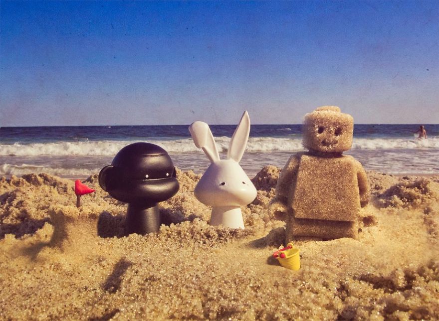 I Recreate Daily Moments Of Married Life With A Monkey And A Rabbit