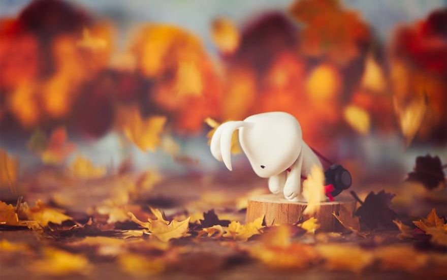 I Recreate Daily Moments Of Married Life With A Monkey And A Rabbit