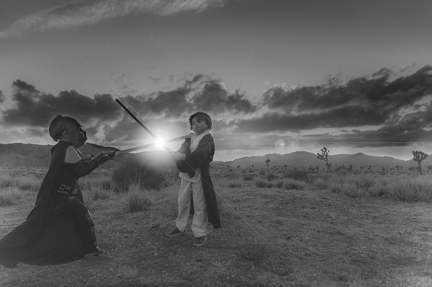 I Recreated Star Wars' Tatooine In The Desert With My Children