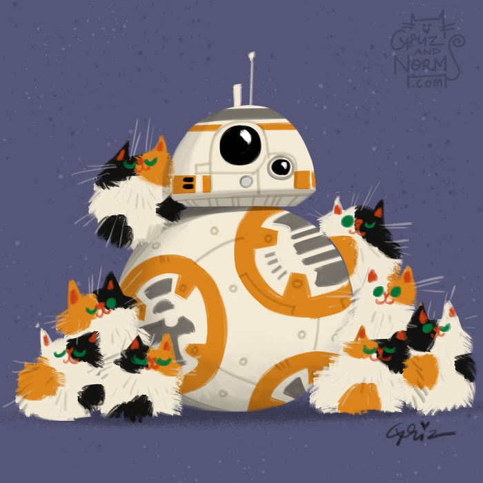 I Work At Walt Disney And In My Free Time I Draw Star Wars Characters And Their Cats I Work At Walt Disney And In My Free Time I Draw Star Wars Characters And Their Cats