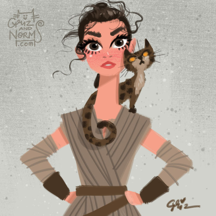 I Work At Walt Disney And In My Free Time I Draw Star Wars Characters And Their Cats I Work At Walt Disney And In My Free Time I Draw Star Wars Characters And Their Cats