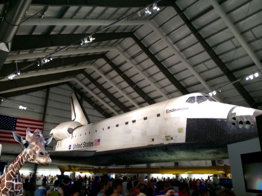 Now I'm Checking Out The Space Shuttle Endeavour At The California Science Center.