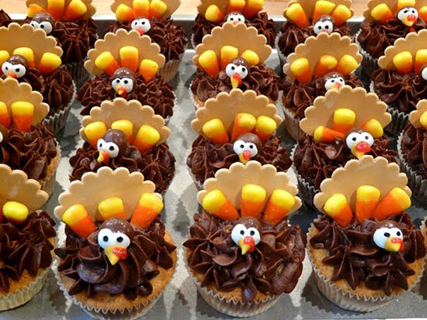 Thanksgiving Turkey Cupcakes