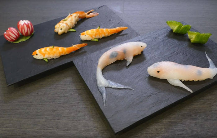 Sushi That Looks Like Real-Life Swimming Koi In A Few Simple Steps