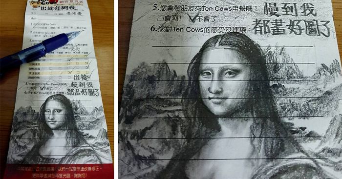 This Restaurant Served So Slow That This Guy Finished His Doodle