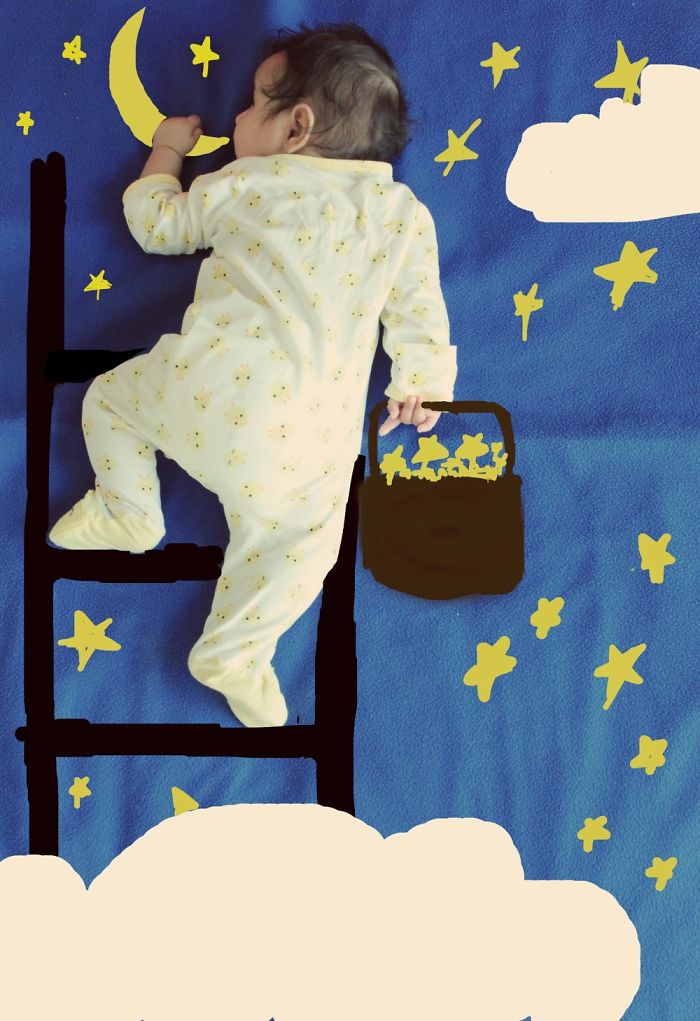 I Take Photos Of My Baby Daughter And Add Some Doodles To Them I Take Photos Of My Baby Daughter And Add Some Doodles To Them
