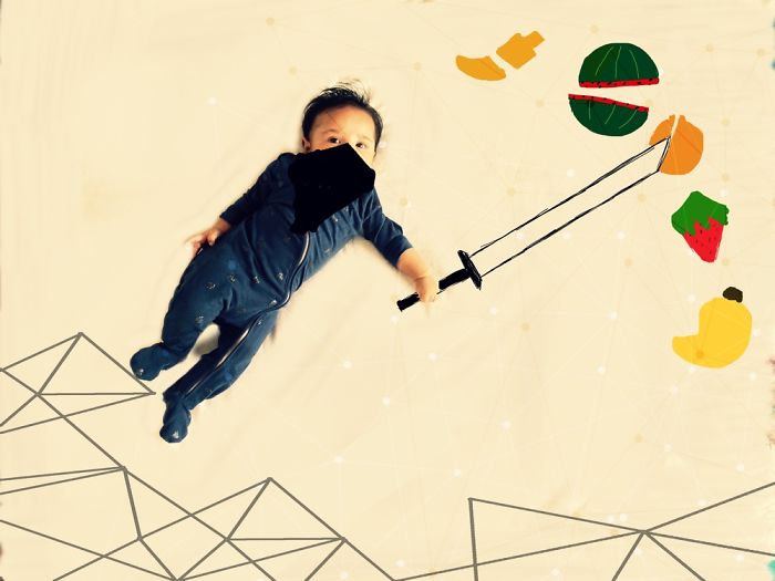 I Take Photos Of My Baby Daughter And Add Some Doodles To Them