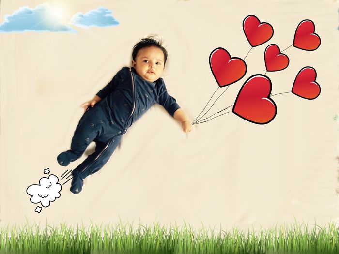 I Take Photos Of My Baby Daughter And Add Some Doodles To Them