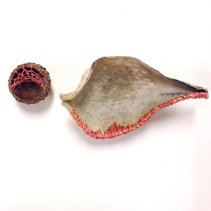 I Transform Leaves Into Art With Embroidery