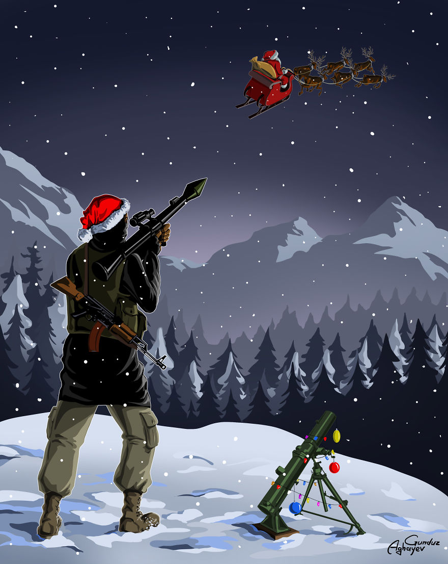 War And Peace: New Powerful Illustrations By Gunduz Aghayev